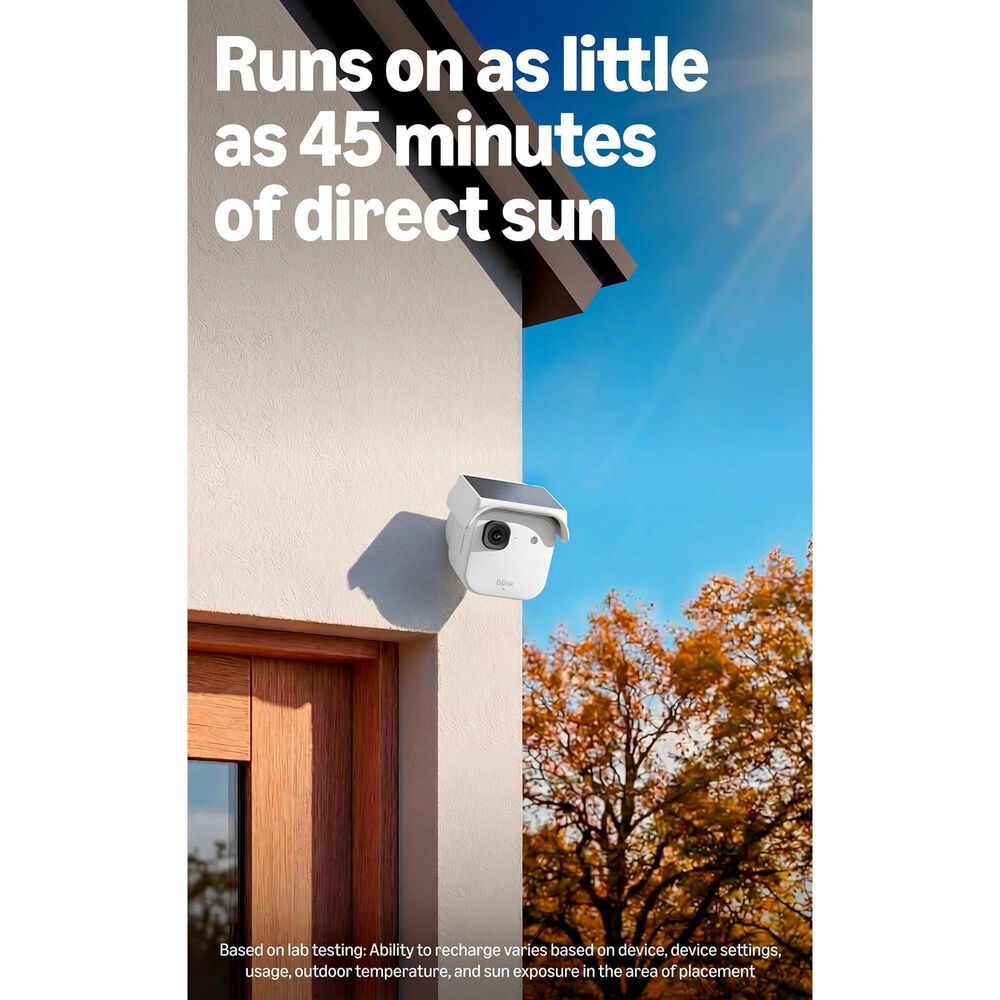 Blink Solaris 2K+ Solar-Powered Security Camera System in White, , large