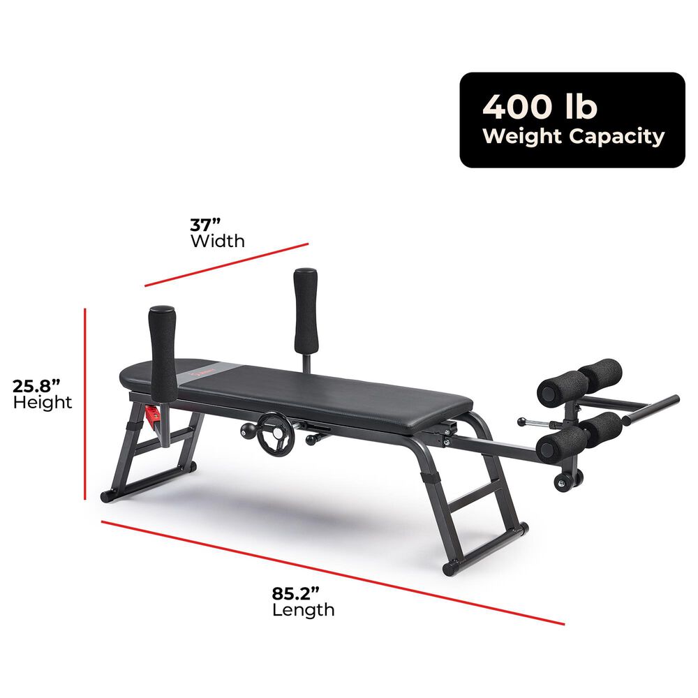 Sunny Health &amp; Fitness Traction and Stretch Decompression Table in Black, , large