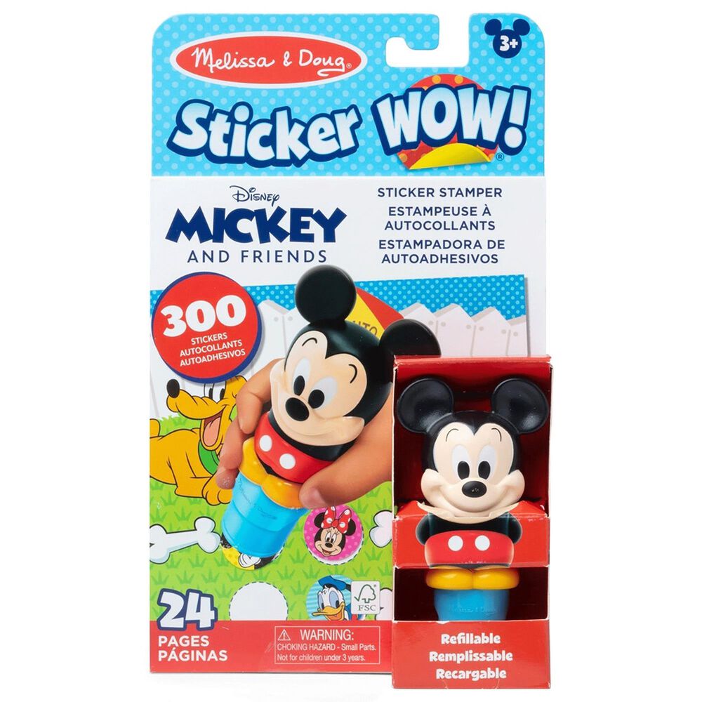 Melissa & Doug Disney"s Mickey Mouse 24-Page Activity Pad and Sticker Stamper in Multicolor, , large