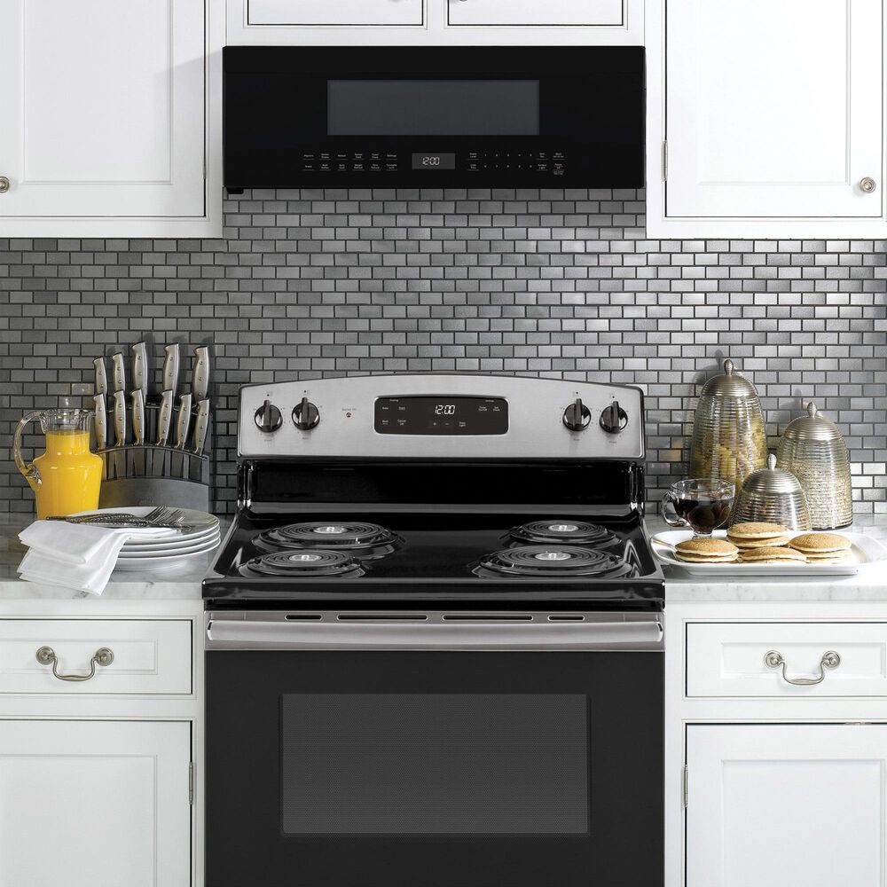 GE Profile 1.2 Cu. Ft. Over-the-Range Low Profile Sensor Microwave Oven in Black, , large