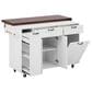 HOMLUX 102" Kitchen Island with Extendable Dining Table in White, , large