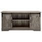 Walker Edison 58" Sliding Barn Door TV Stand in Grey Wash, , large