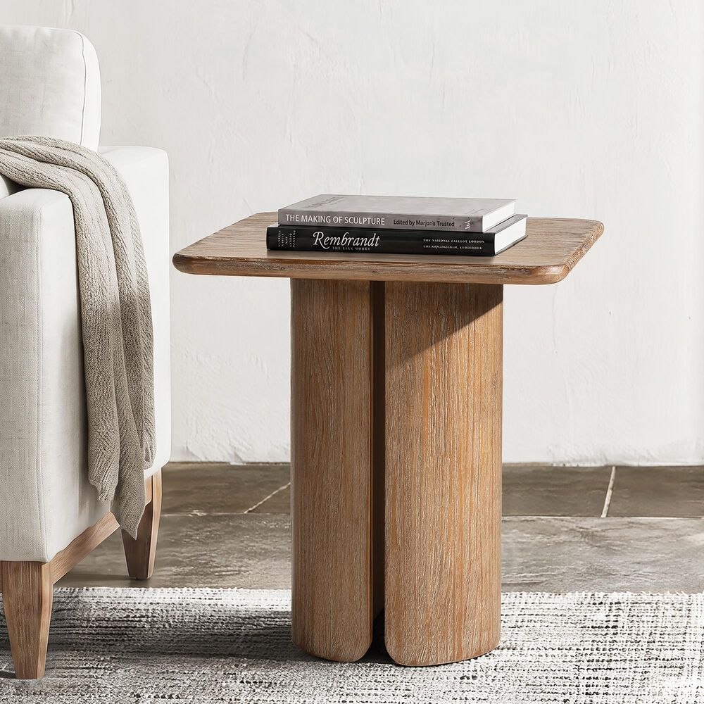 Jennifer Taylor Home Sonoma End Table in Rustic Greige Brown, , large