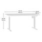 Sauder 60" Sit/Stand Desk in White, , large