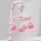 Lambs and Ivy Signature Botanical Baby Floral Musical Baby Crib Mobile in Pink and Gray, , large