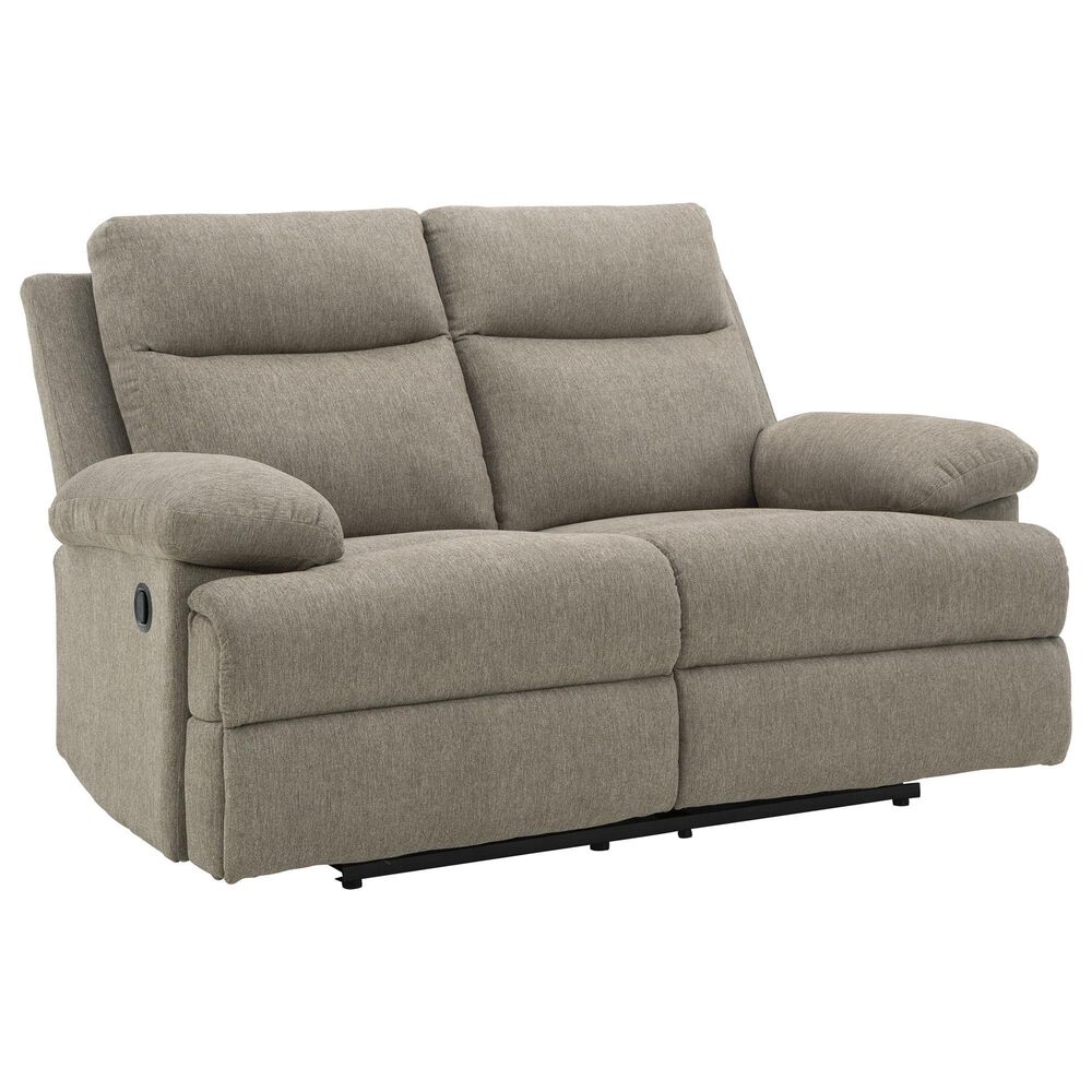 Ashley Side-Swipe Manual Reclining Loveseat in Mocha, , large