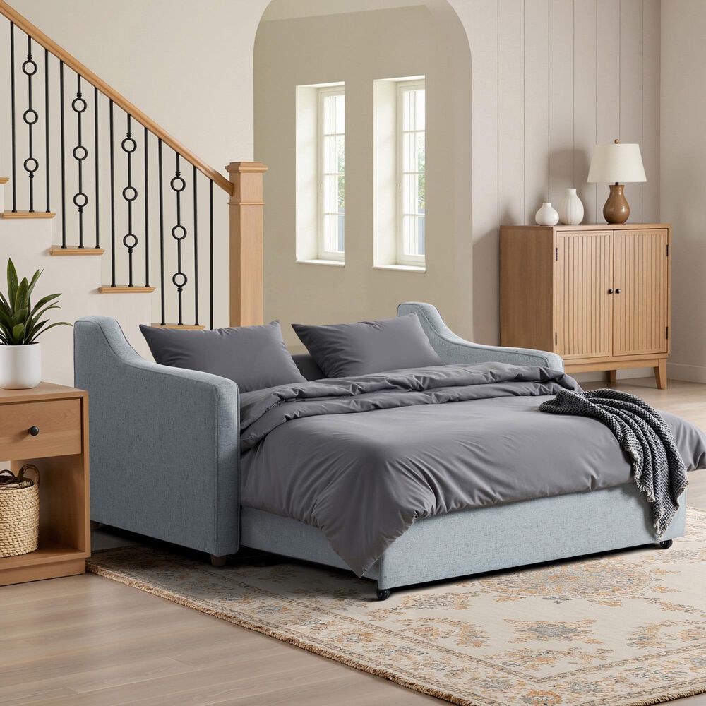 Lifestyle Solutions Carey Convertible Sofa in Light Gray, , large
