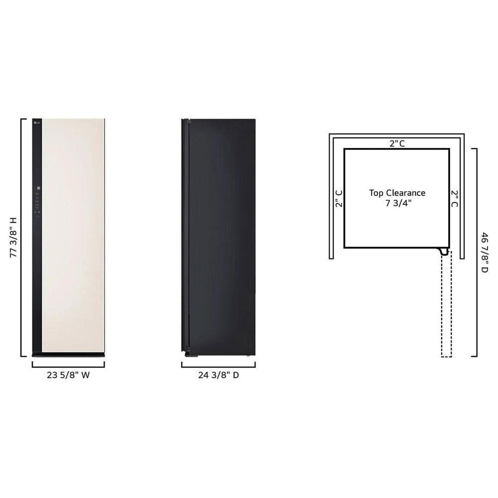 LG Styler Smart Steam Closet in Beige, , large