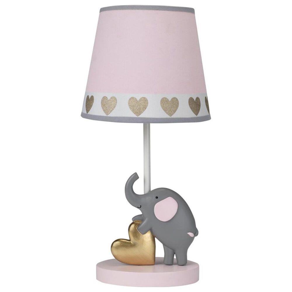 Lambs and Ivy Eloise Table Lamp in Pink, Gray and Gold, , large