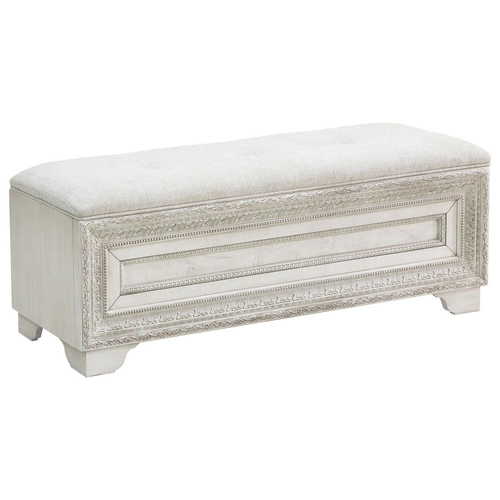 Chapel Hill Camila Storage Bed Bench in Camila White, , large