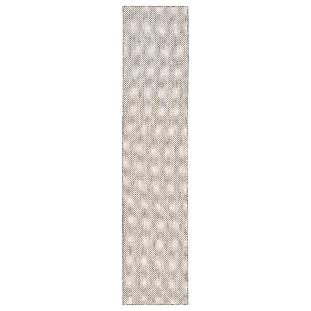 Nourison Courtyard Ivory and Silver 2&#39;2&quot; x 20&#39; Indoor/Outdoor Runner, , large