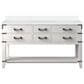 Lexora Home Norwalk 60" Double Bathroom Vanity in White Oak with White Quartz Top and Rectangular Sinks, , large