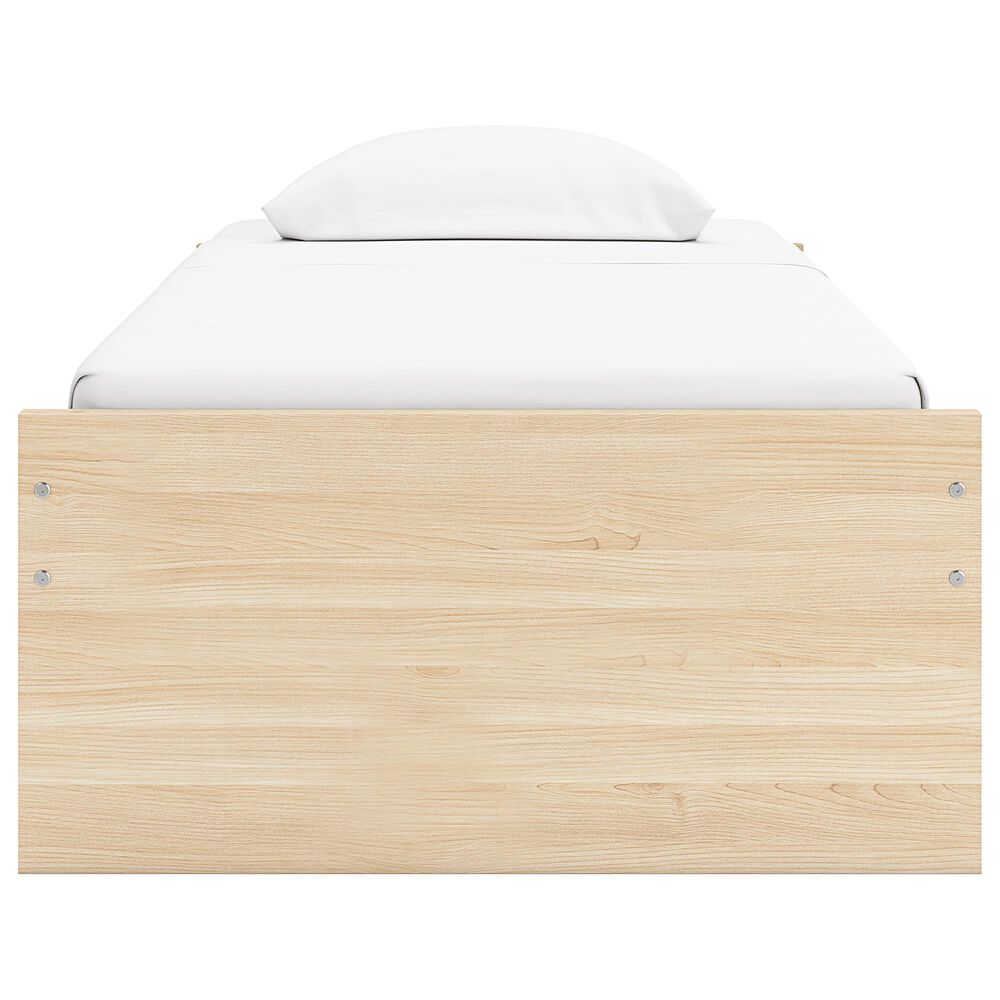 Ashley Onita Twin Platform Bed with 1 Side Storage in Natural, , large