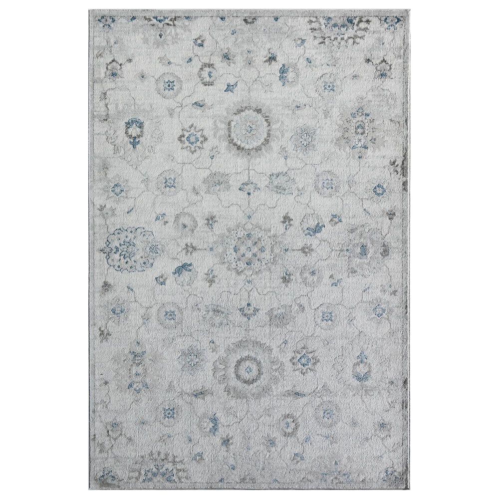 Rugs America Samina Silver Lining 5"3" x 7" Gray and Blue Area Rug, , large