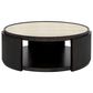 Bassett Mirror Company Rivera Coffee Table in Charcoal Oak and Gold Tinted, , large