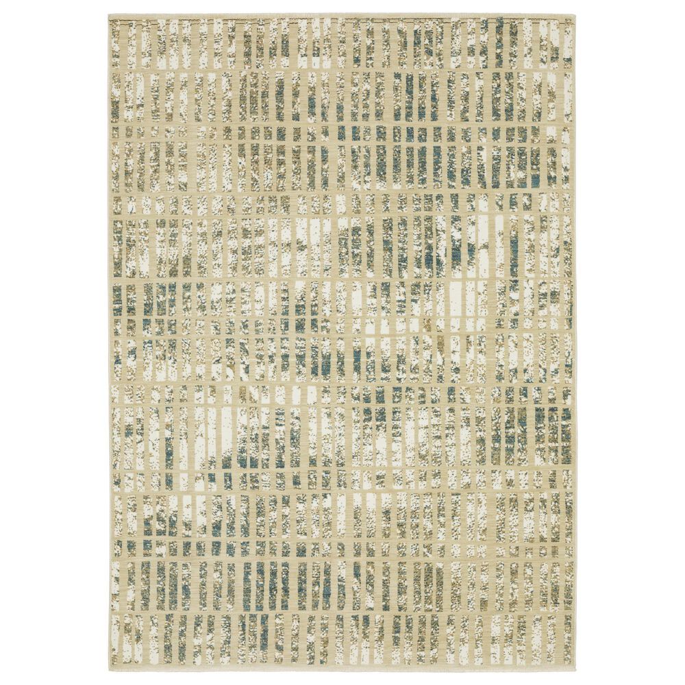 Oriental Weavers Reed RE12W 9"10" x 12"10" Ivory and Blue Area Rug, , large