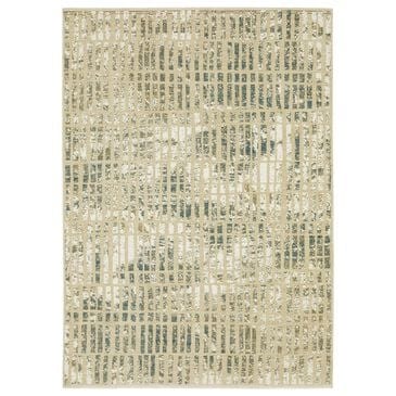 Oriental Weavers Reed RE12W 9"10" x 12"10" Ivory and Blue Area Rug, , large