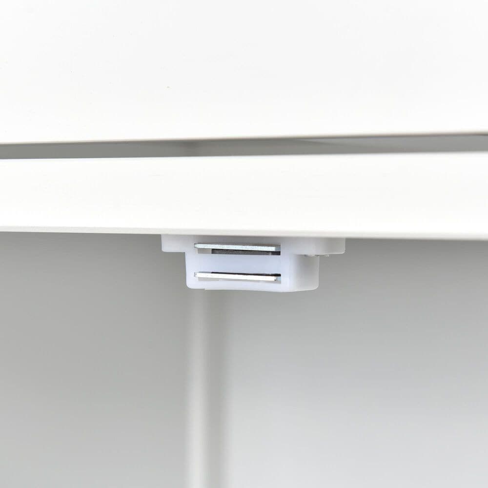 HOMLUX 54" Kitchen Island Cart with Solid Wood Top and Locking Wheels in White, , large