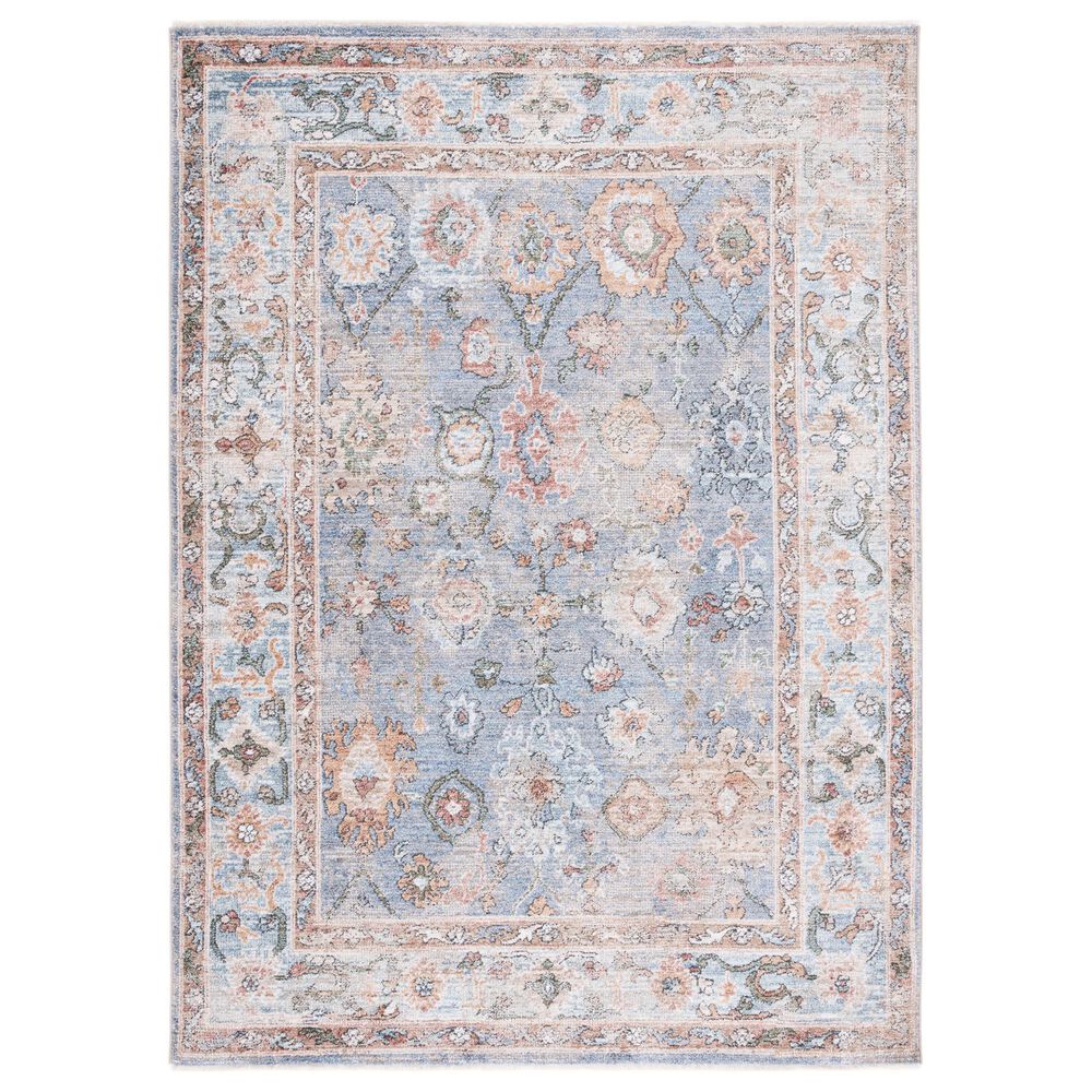 Safavieh Jasmine 9" x 12" Blue and Gold Area Rug, , large