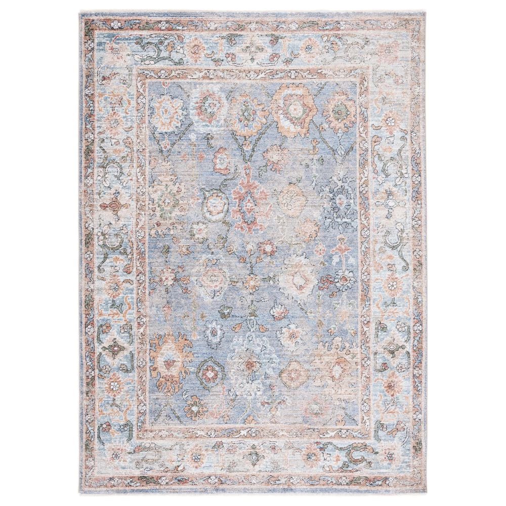 Safavieh Jasmine 9" x 12" Blue and Gold Area Rug, , large