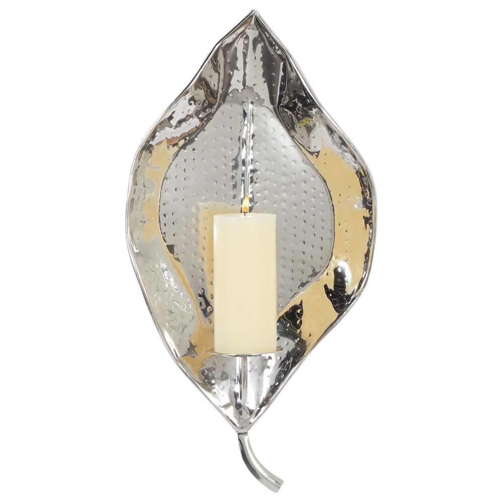 Maple and Jade 21" Contemporary Stainless Steel Wall Sconce Silver, , large