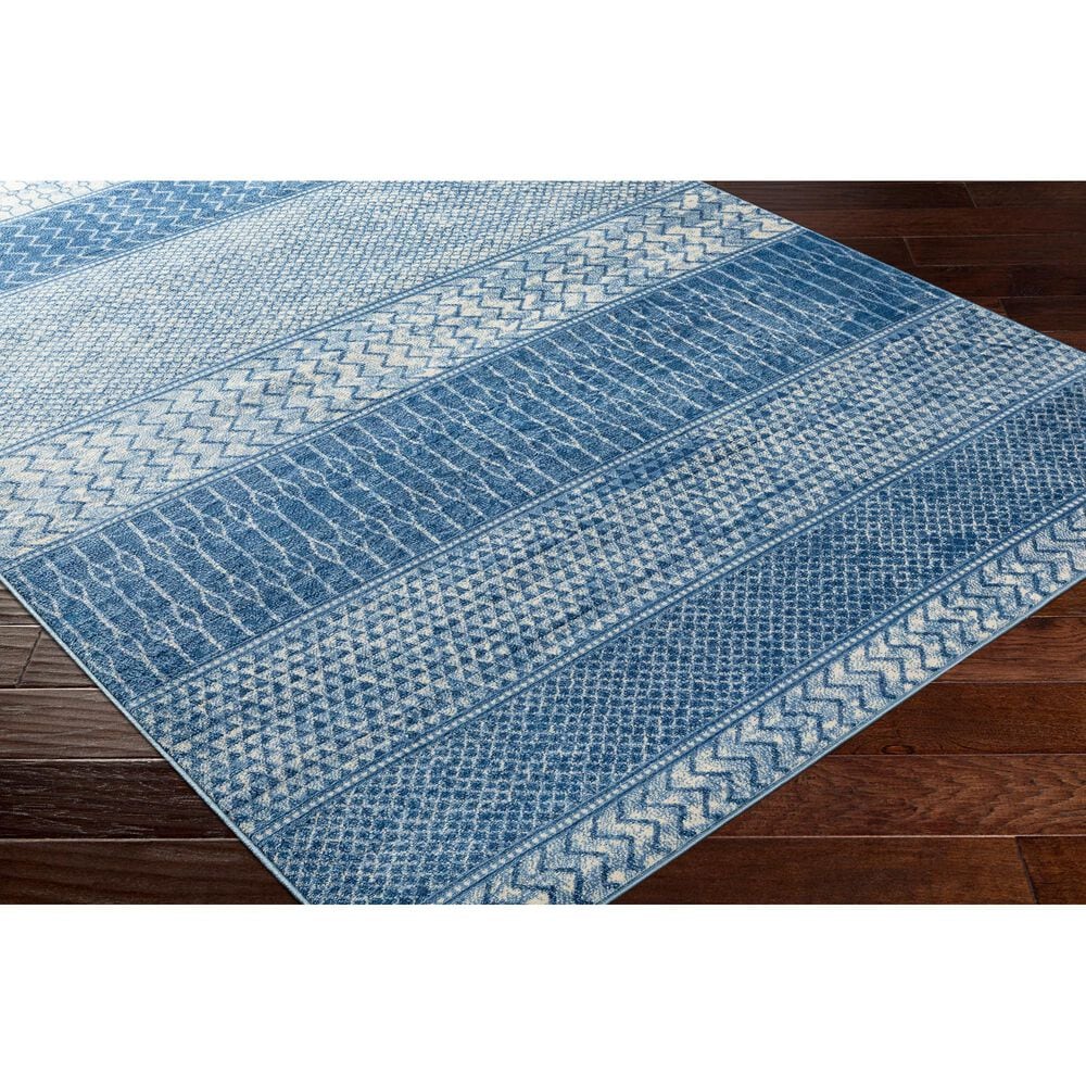 Surya Monaco MOC-2305 6&#39;9&quot; x 9&#39;9&quot; Bright Blue, Navy and Cream Area Rug, , large