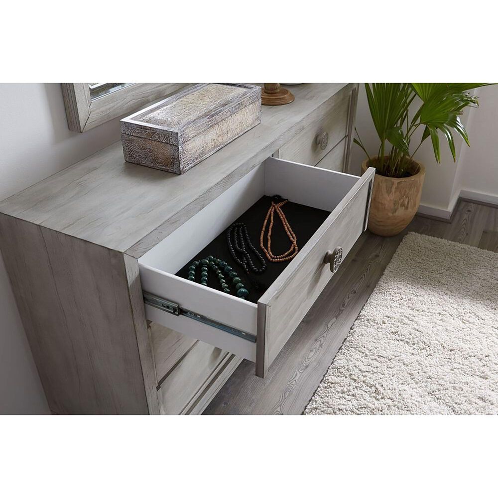 Urban Home Boho Chic 6 Drawer Dresser in Washed White, , large