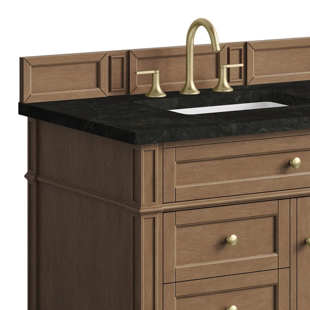 James Martin Brittany 36" Single Bathroom Vanity in Pecan with 3 cm Phantome Eclos Top and Rectangular Sink, , large