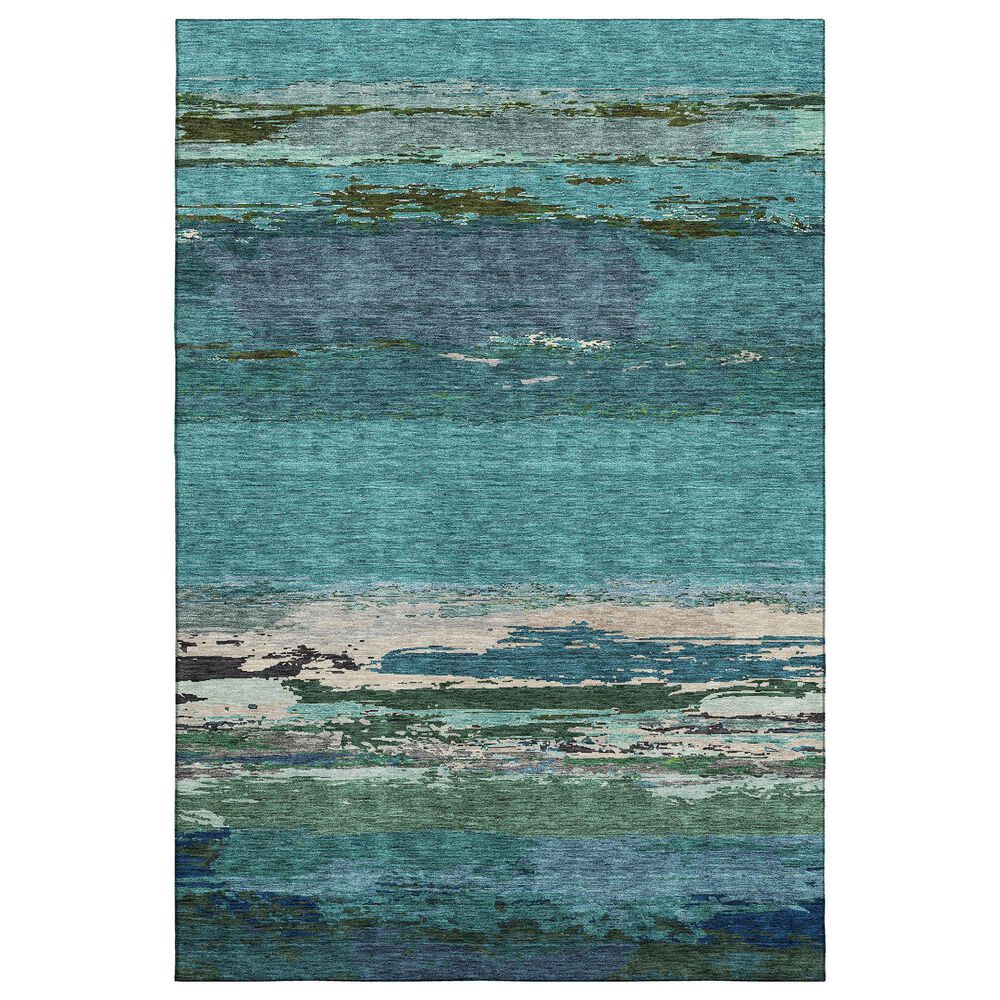 Dalyn Rug Company Trevi TV8 8" x 10" Teal Area Rug, , large