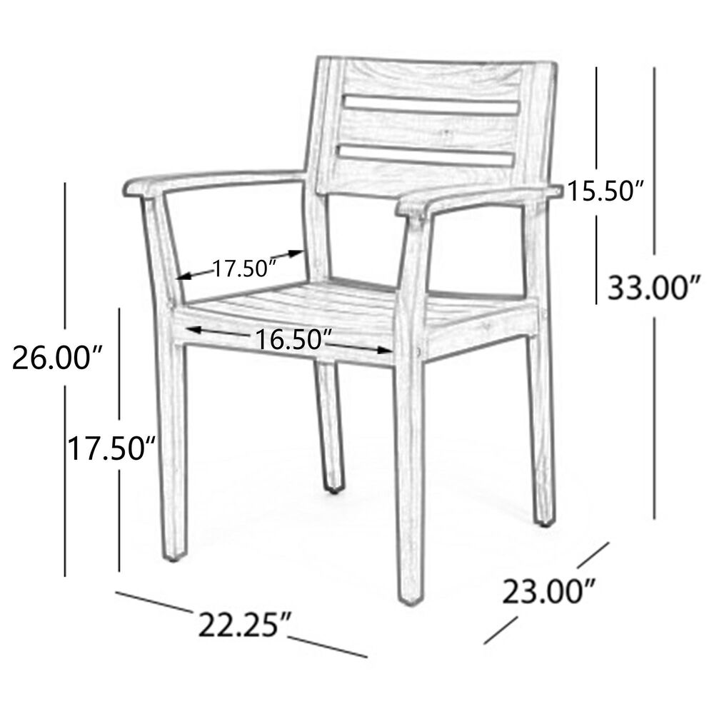 Hearth and Haven Stamford Patio Dining Chair in Gray (Set of 2), , large