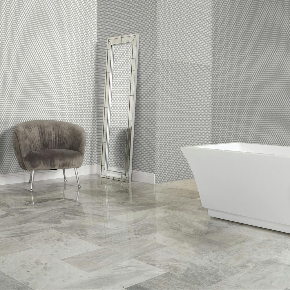 Dal-Tile Color Wheel Desert Gray 13&#39;&#39; X 11&#39;&#39; Ceramic Mosaic Sheet, , large