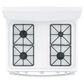 GE Appliances 30" Freestanding Front Control Gas Range in White, , large