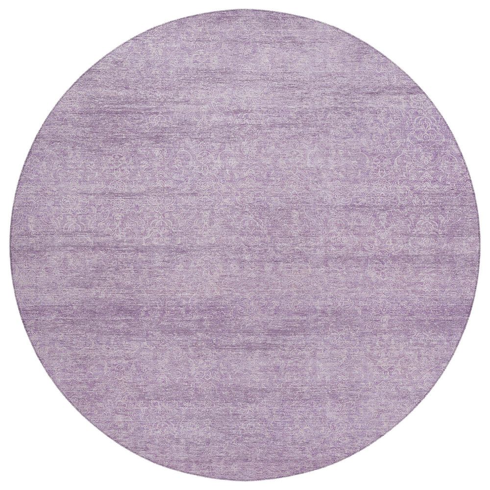 Dalyn Rug Company Burano BU1 8" Round Lavender Indoor/Outdoor Area Rug, , large