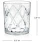 True Brands Scotch Diamond Cut Tumbler Glasses in Clear (Set of 4), , large