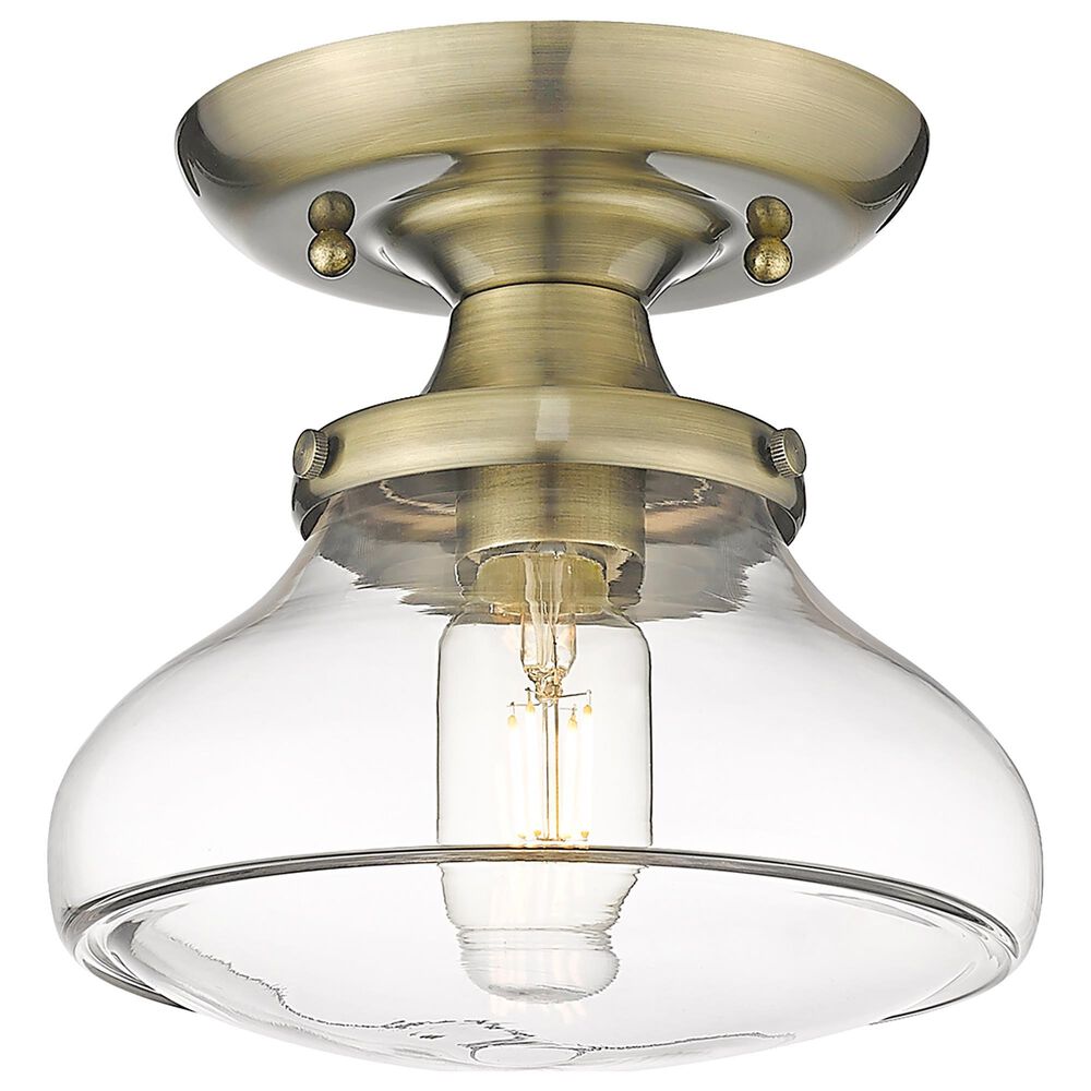 Golden Lighting Nash Semi-Flush in Aged Brass, , large