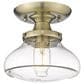 Golden Lighting Nash Semi-Flush in Aged Brass, , large