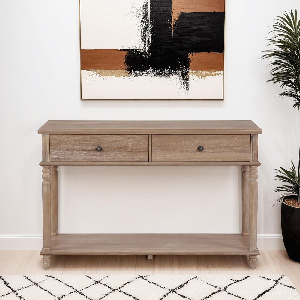 Linon Home Decor Mcghie Console Table in Brushed Grey, , large