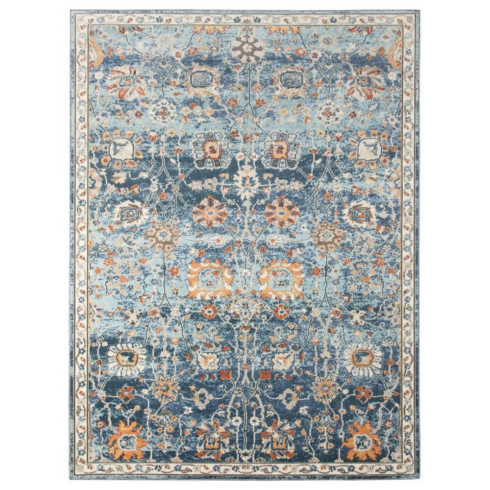 Amer Rugs Bohemian 8"9" x 11"9" Navy Blue Area Performance Rug, , large