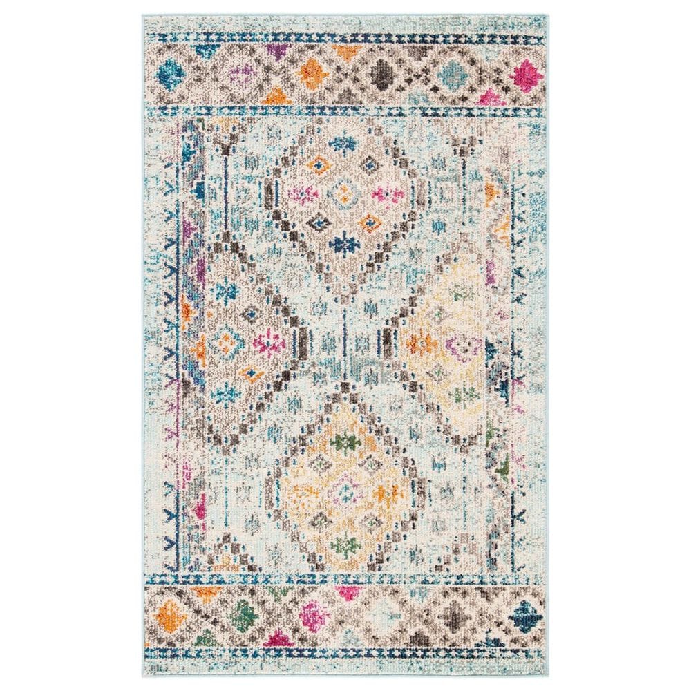 Safavieh Madison MAD418K 2"2" x 4" Blue and Yellow Scatter Rug, , large
