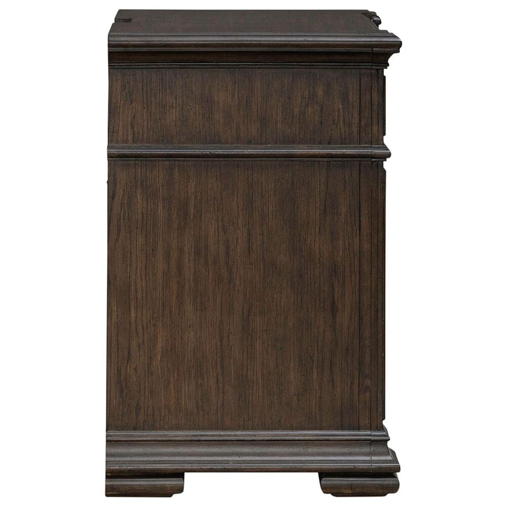 Belle Furnishings Provence Park 3-Piece Queen Upholstered Shelter Bedroom Set with Two Nightstands in Chateau Brown, , large