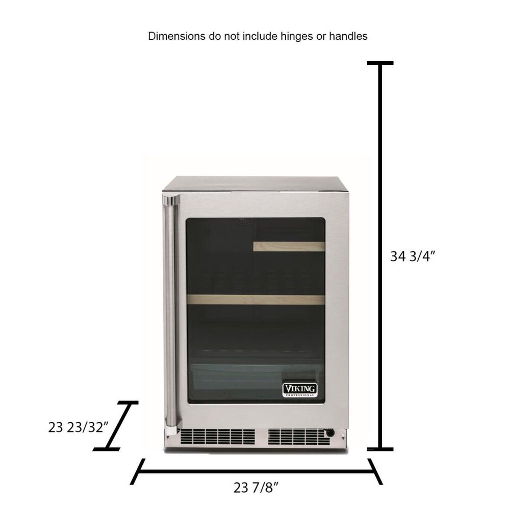 Viking Range Professional 24" Glass Door Undercounter Refrigerator