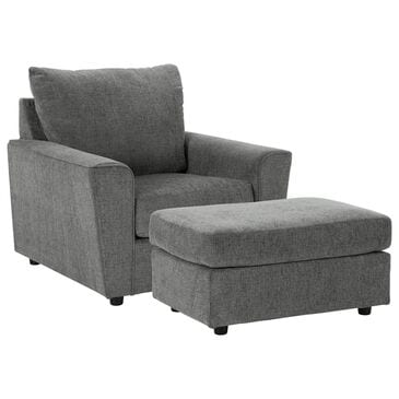 Ashley Stairatt Chair and Ottoman in Gravel, , large