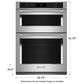 KitchenAid 30" Electric Microwave Wall Oven Combo with Air Fry Mode in PrintShield Stainless Steel, , large