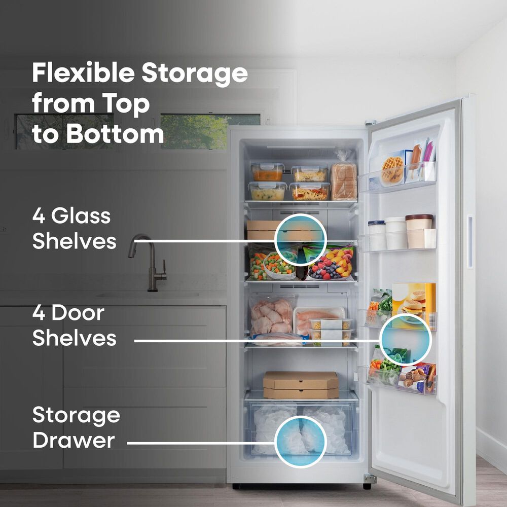 Element 13.8 Cu. Ft. Upright Convertible Freezer/Refrigerator in White, , large