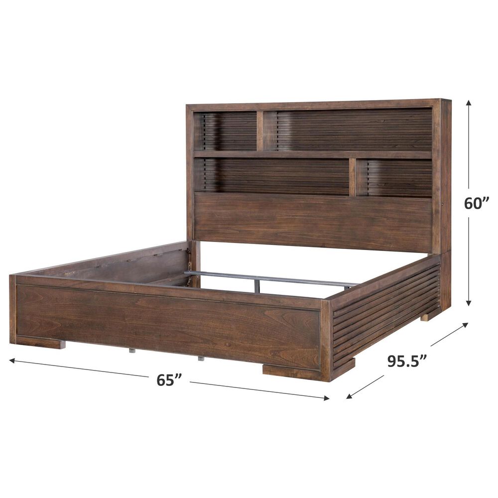 Legacy Classic Architect Queen Bookcase Bed in Onyx Brown, , large