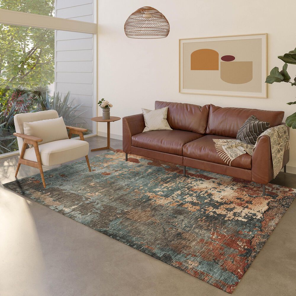 Dalyn Rug Company Kochi KC11 Teal 8&#39; x 10&#39; Area Rug, , large