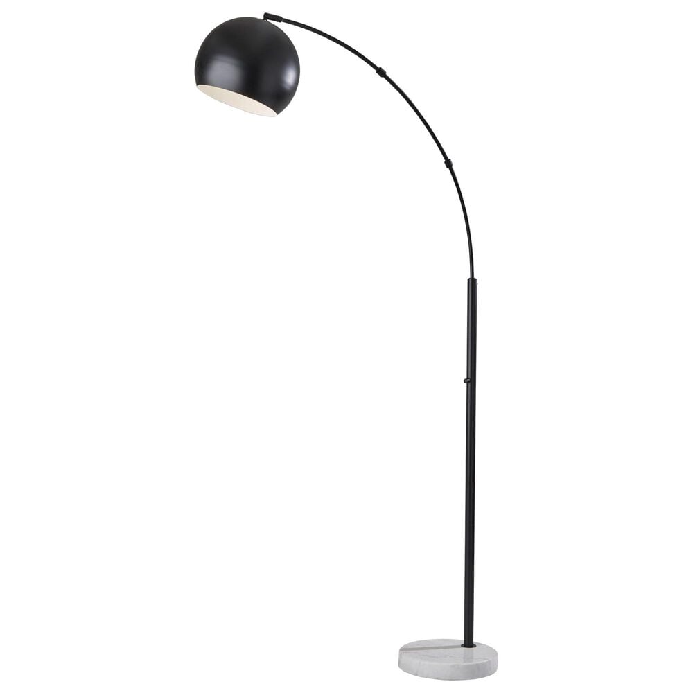 37B Astoria Arc Lamp in Black and White Marble, , large