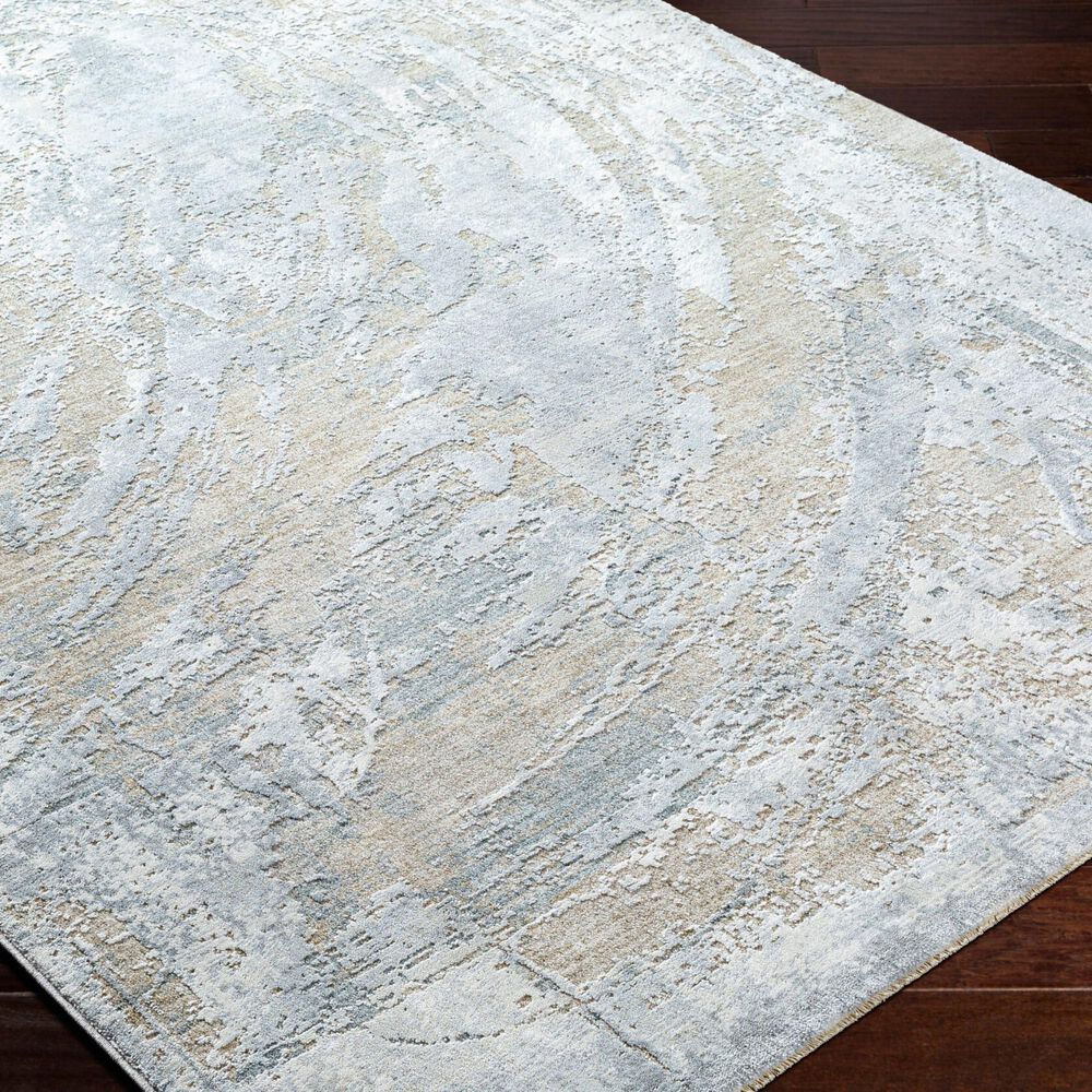 Surya Brunswick Cream, Taupe, Tan, Light Slate, Blue and Gray 5' x 7'5" Area Rug, , large