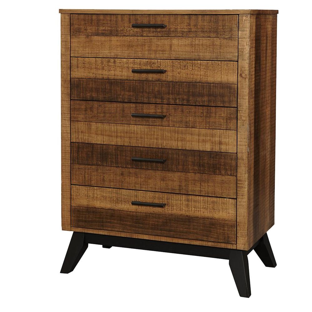 Eastern Shore Urban Rustic 5 Drawer Chest in Brushed Wheat, , large