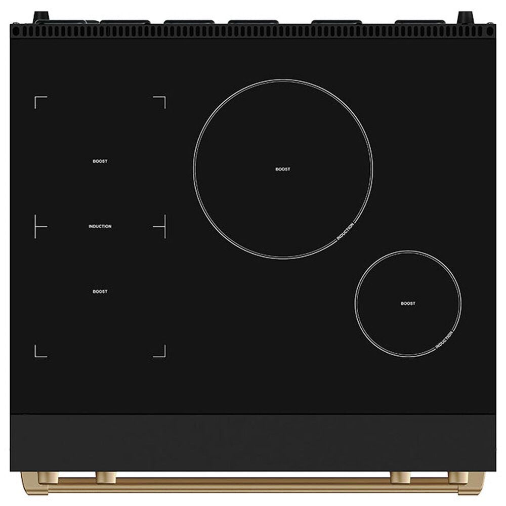 Thor Kitchen Gordon Ramsay 4.8 Cu. Ft. Professional Induction Range with Bronze Handle Kit in Black, , large